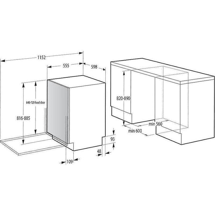 Съдомиялна за вграждане GORENJE GV642D65, 60 см