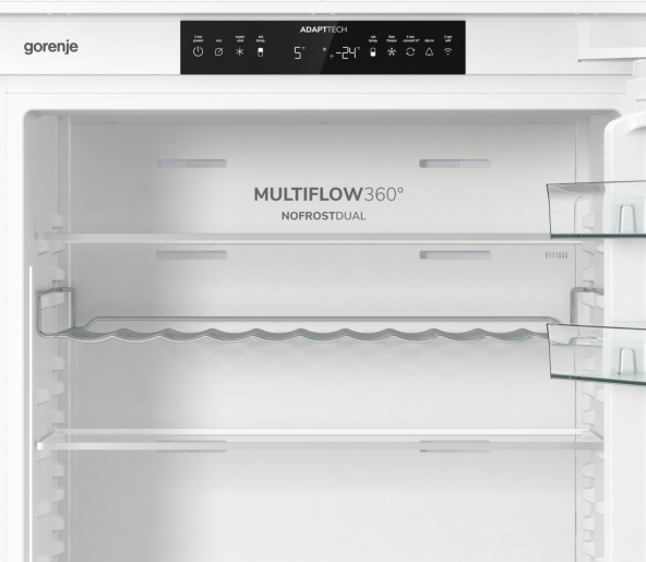 Вграден хладилник с фризер Gorenje NRKI619D61WFE , 377 l, D , No Frost , Бял , Да