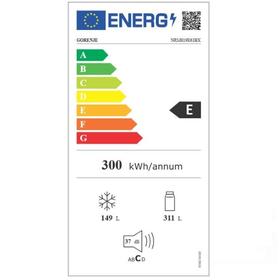 Хладилник с четири врати GORENJE NRM819E61BX, 460 л, NoFrost Plus, 190 см