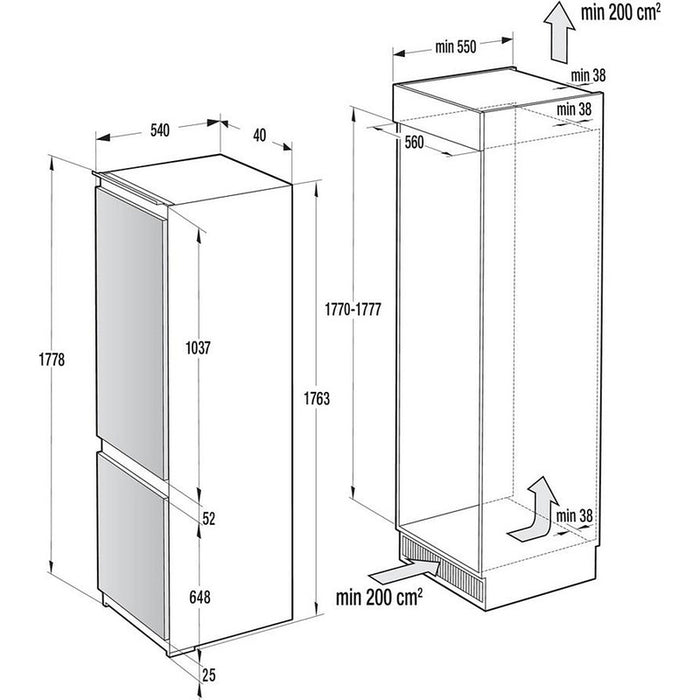 Хладилник за вграждане GORENJE RKI517EP1