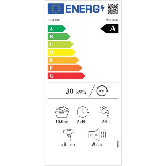 Пералня GORENJE WG414A4110 кг, 1400 об/мин