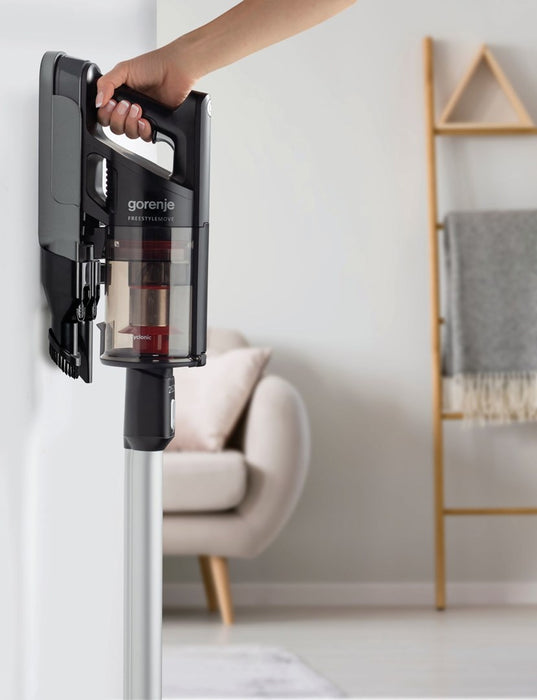 Gorenje | Прахосмукачка Handstick 2в1 | SVC252FMBK | Безжична работа | Handstick и Handheld | 35 W | 25,2 V | Време на работа (макс.) 45 мин | Черно | Гаранция 24 месеца | Гаранция на батерията 12 месеца
