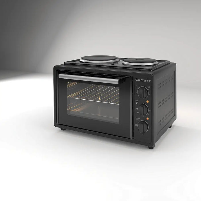 Готварска печка (мини) Crown CMO 355BF 2 ток Черен