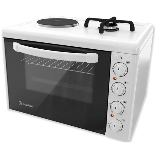 Готварска печка мини Елдом 213VFE NEW 1 ток 1 газ Бял