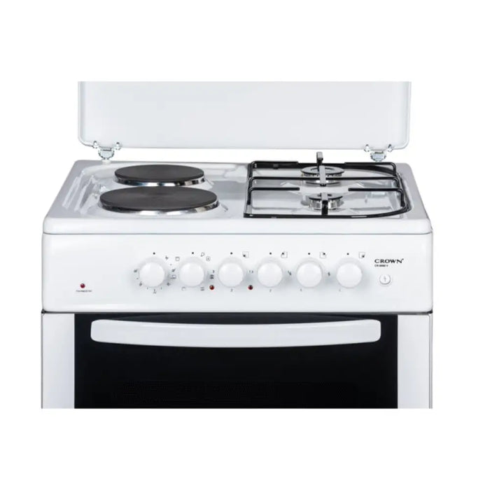 Готварска печка (ток/газ) Crown CR 6060V 2 газ 2ток Бял