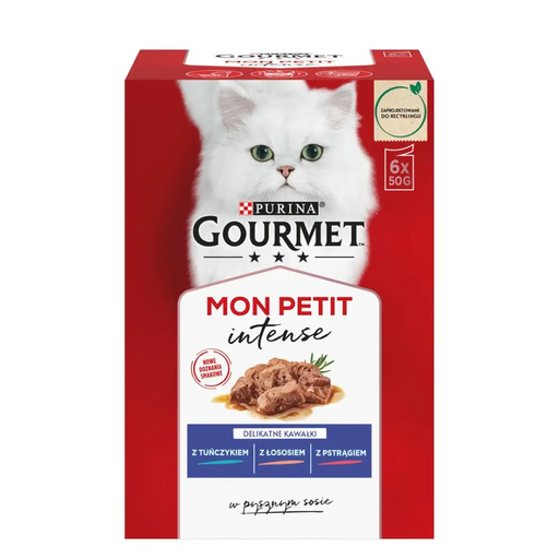 GOURMET Mon Petit Fish Mix - мокра храна за котки - 6 х 50гр