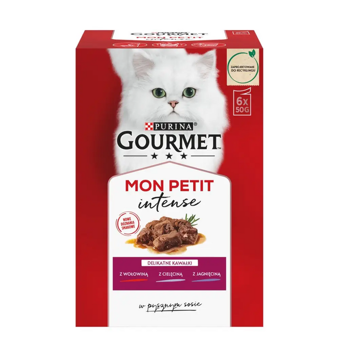 GOURMET Mon Petit Meat Mix - мокра храна за котки - 6 х 50гр