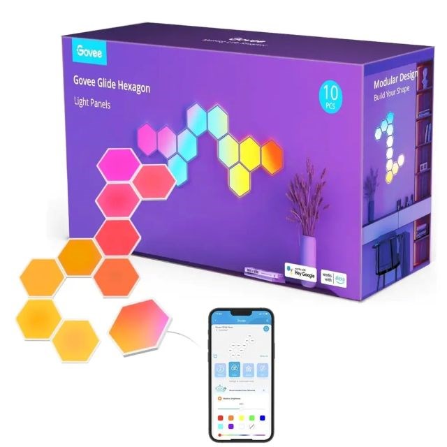 Светлинни панели Govee Glide Hexa (10 панела) H6061