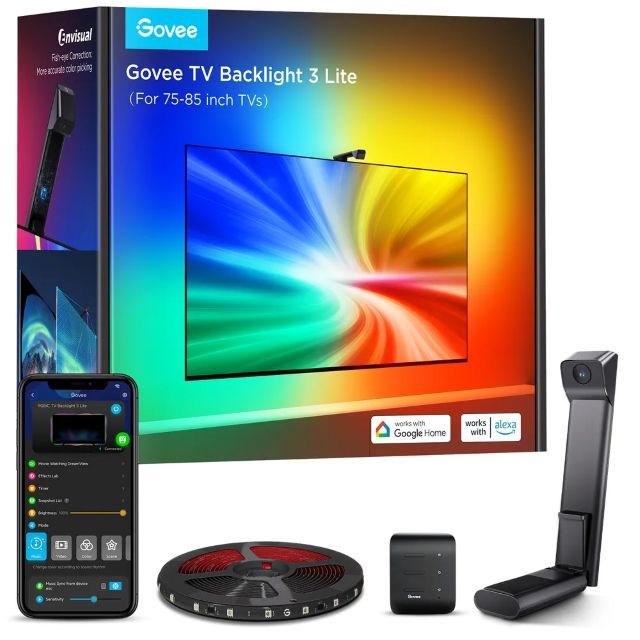 Govee TV Backlight Taśma LED до телевизор 75-85 cali, RGBICW, Wi-Fi + Bluetooth H60993D2