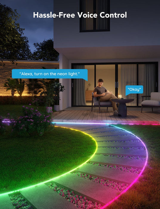 Govee H61A8 Външна неонова LED лента 10 м с Wi-Fi, Bluetooth и RGBIC
