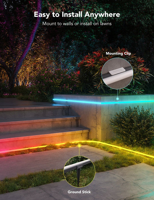 Govee H61A8 Външна неонова LED лента 10 м с Wi-Fi, Bluetooth и RGBIC