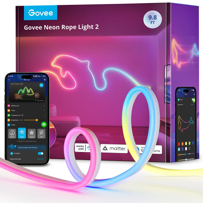 Govee H61D3 Неонови светлини 2 3 м | LED осветление | Matter, HomeKit, Google, Alexa, SmartThings