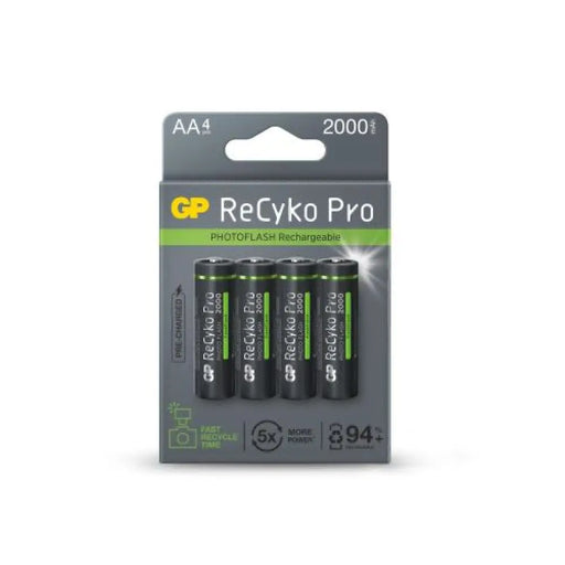 GP Battery (AA) Rechargable RECYKO+ Pro Fast Flash NIMH R03