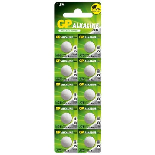 GP Battery (AG13) Alkaline button GPA76/ LR44 A76F-U10 (10