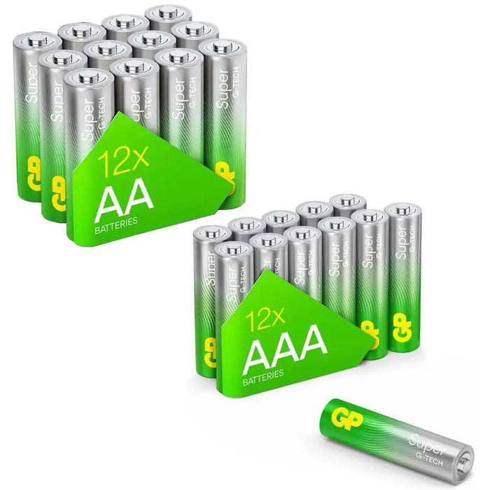 GP SUMMER PACK Алкални батерии Super AA x 12 бр. + Super