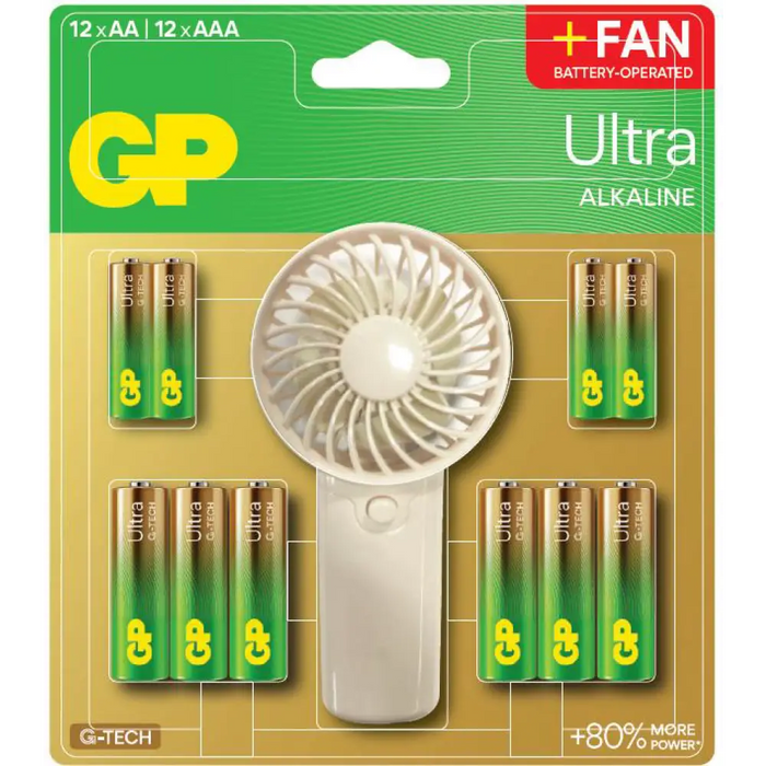 GP SUMMER PACK Алкални батерии ULTRA AA x 12 бр. + ULTRA