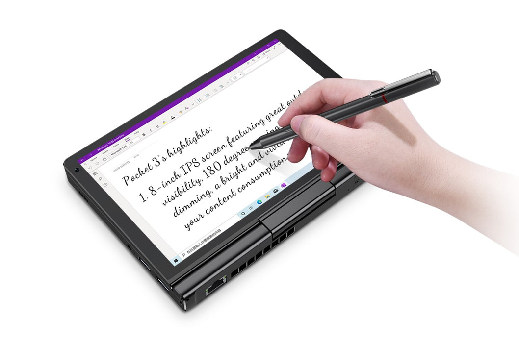 Лаптоп GPD Pocket 3K1 i3-1125G4/8" WUXGA (1920x1200) сензорен екран IPS/x360/LAN/16GB/SSD 512GB/BT/BLKB/FPR/x360/Win 11 Graphite