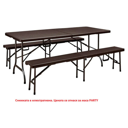 ГРАДИНСКА МАСА 72X180X75CM PARTY