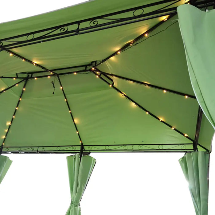 ГРАДИНСКА ШАТРА 300X400CM С LED ОСВЕТЛЕНИЕ И ПЕРДЕТА HOME