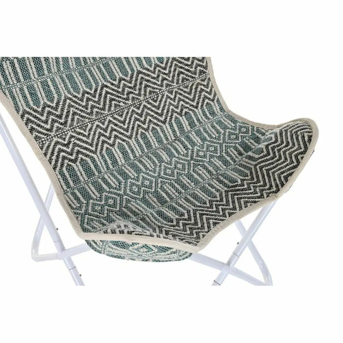 Градинско кресло DKD Home Decor Син Бял Зелен Желязо 74 x