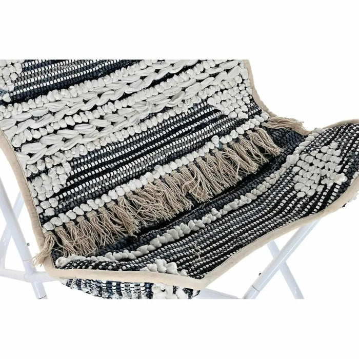 Градинско кресло DKD Home Decor Бял Черен Желязо 74 x 65 x