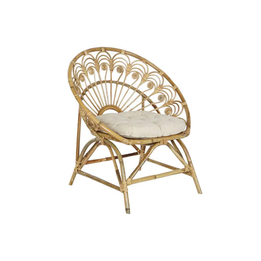 Градинско кресло DKD Home Decor Бял Кафяв 75 x 50 x 90 cm