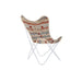 Градинско кресло DKD Home Decor Бял Оранжев Желязо 74 x 65