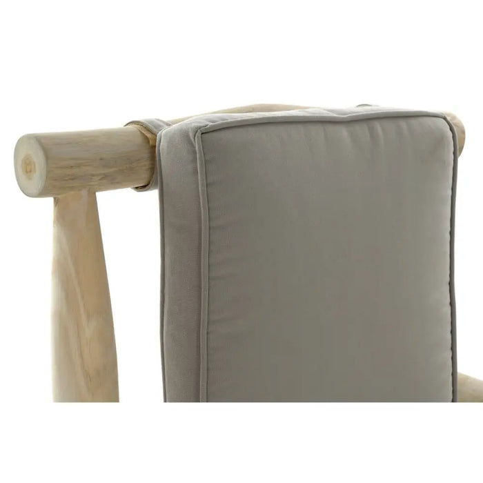 Градинско кресло DKD Home Decor Естествен Светло сив Тик 65