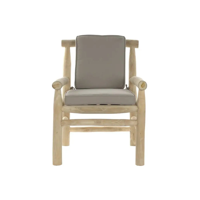 Градинско кресло DKD Home Decor Естествен Светло сив Тик 65