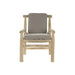Градинско кресло DKD Home Decor Естествен Светло сив Тик 65