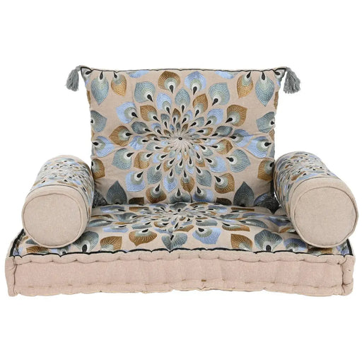 Градинско кресло DKD Home Decor Син Бежов 90 x 55 x 18 cm