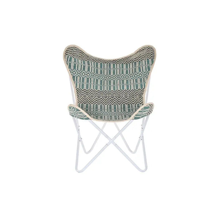 Градинско кресло DKD Home Decor Син Бял Зелен Желязо 74 x