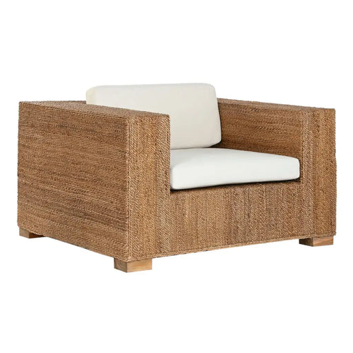 Градинско кресло Home ESPRIT Бял Естествен 117 x 92 x 65 cm