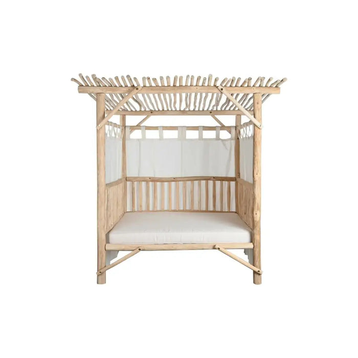 Градинско легло DKD Home Decor Бял Естествен 200 x 180 x