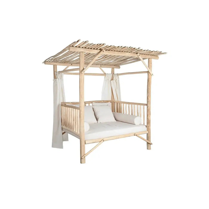 Градинско легло DKD Home Decor Бял Естествен 200 x 180 x