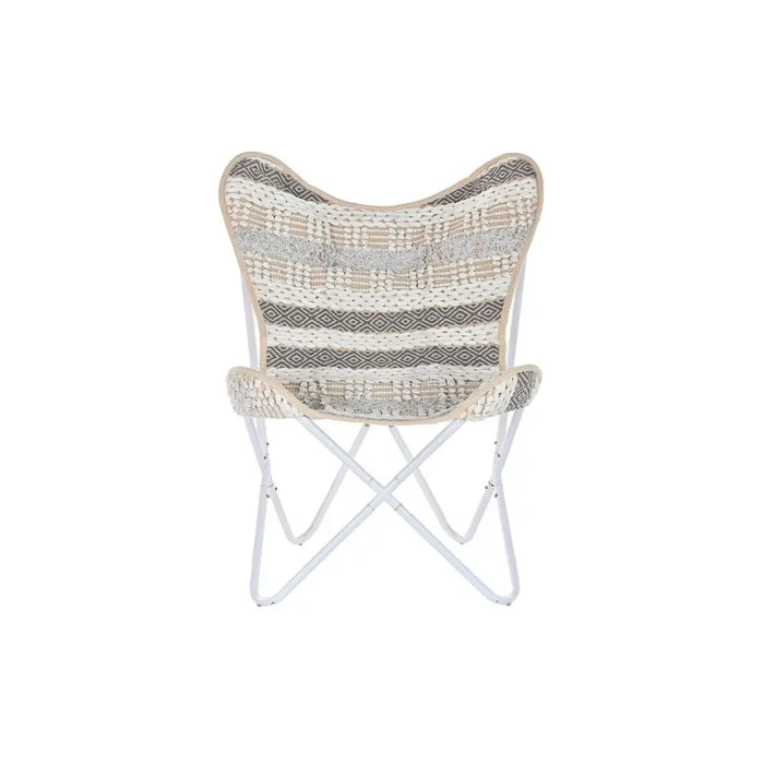 Градинско кресло DKD Home Decor Бял Сив 74 x 65 x 90 cm