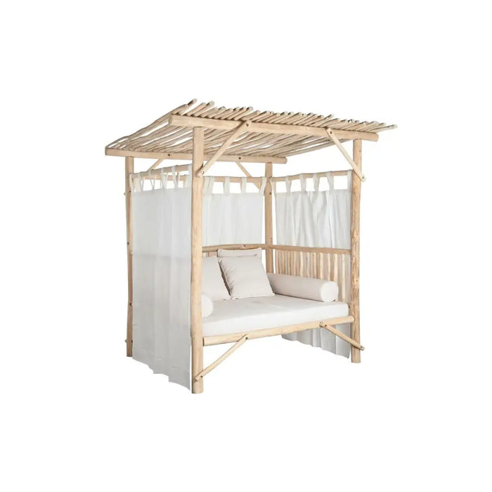 Градинско легло DKD Home Decor Бял Естествен 200 x 180 x