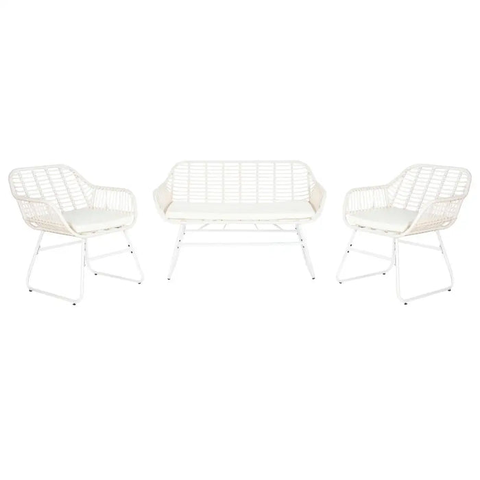 Градински мебели DKD Home Decor Бял 124 x 74 x 84 cm (4