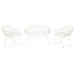 Градински мебели DKD Home Decor Бял 124 x 74 x 84 cm (4
