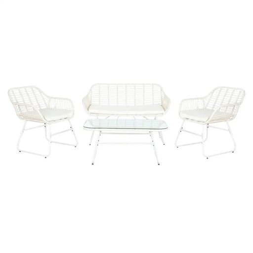 Градински мебели DKD Home Decor Бял 124 x 74 x 84 cm (4