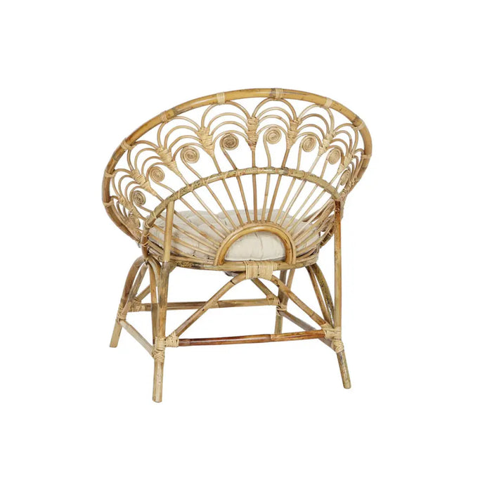 Градинско кресло DKD Home Decor Бял Кафяв 75 x 50 x 90 cm