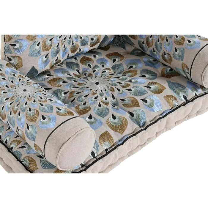 Градинско кресло DKD Home Decor Син Бежов 90 x 55 x 18 cm
