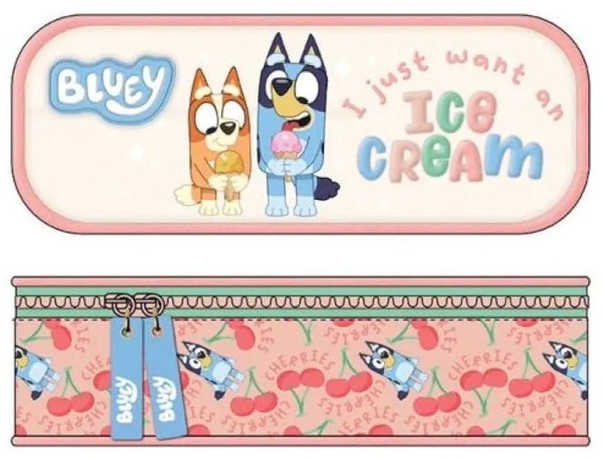 Овален несесер Graffiti Bluey - Ice Cream, 1 цип
