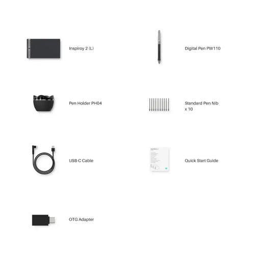 Графичен дисплей таблет HUION Inspiroy 2 L 5080 LPI Черен