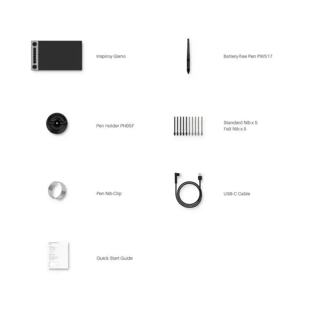 Графичен дисплей таблет HUION Inspiroy Dial 2 5080 LPI Черен