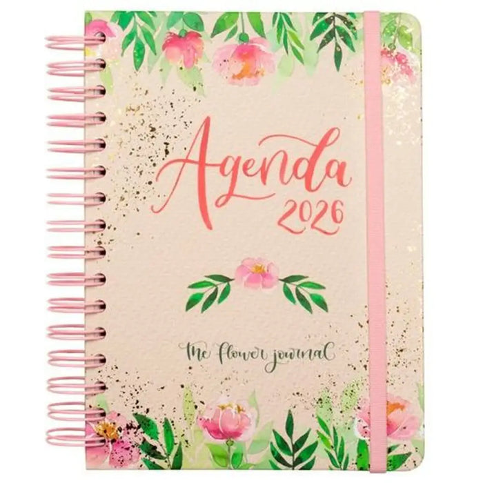 График Finocam THE FLOWER JOURNAL A5 15,5 x 21,2 cm Розов