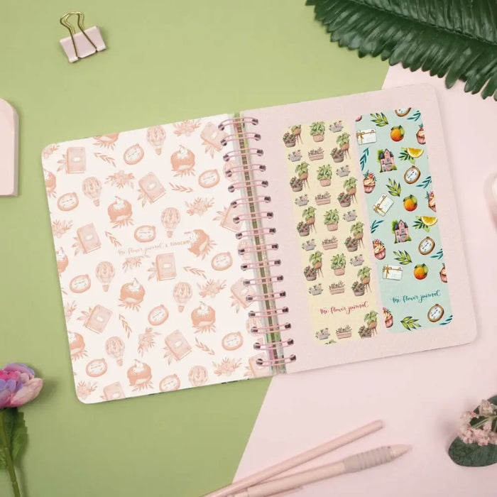 График Finocam THE FLOWER JOURNAL A5 15,5 x 21,2 cm Розов