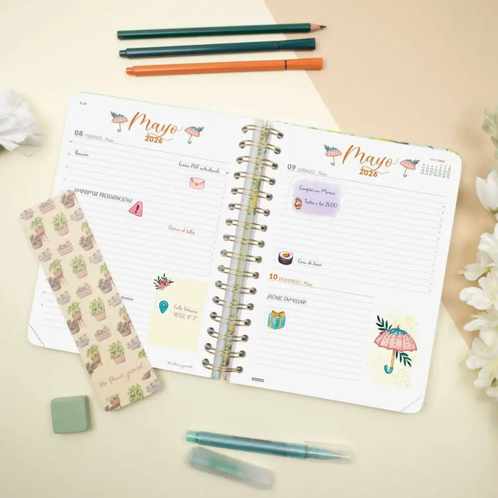 График Finocam THE FLOWER JOURNAL A5 15,5 x 21,2 cm Зелен