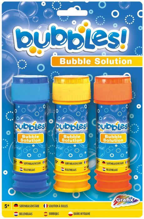 Комплект пълнители за балончета Grafix - Bubble, 60 ml, 3 броя