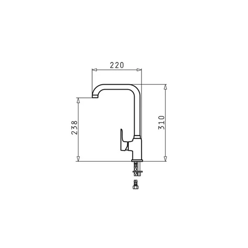 Гранитно сив бетонов смесител PYRAMIS SILVIO DUO